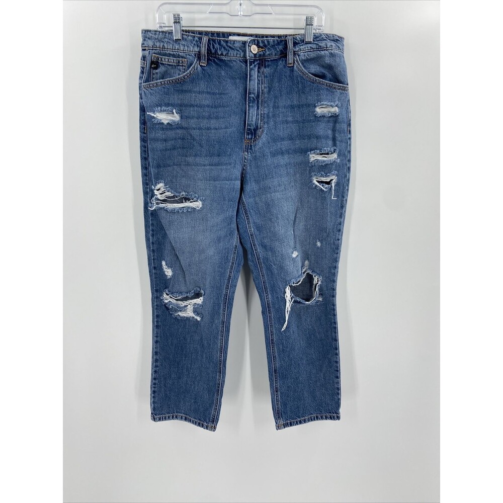 KanCan Jeans Sz 30 Bobbie Ultra High Rise Straight Leg Distressed 13/30 KC9144M